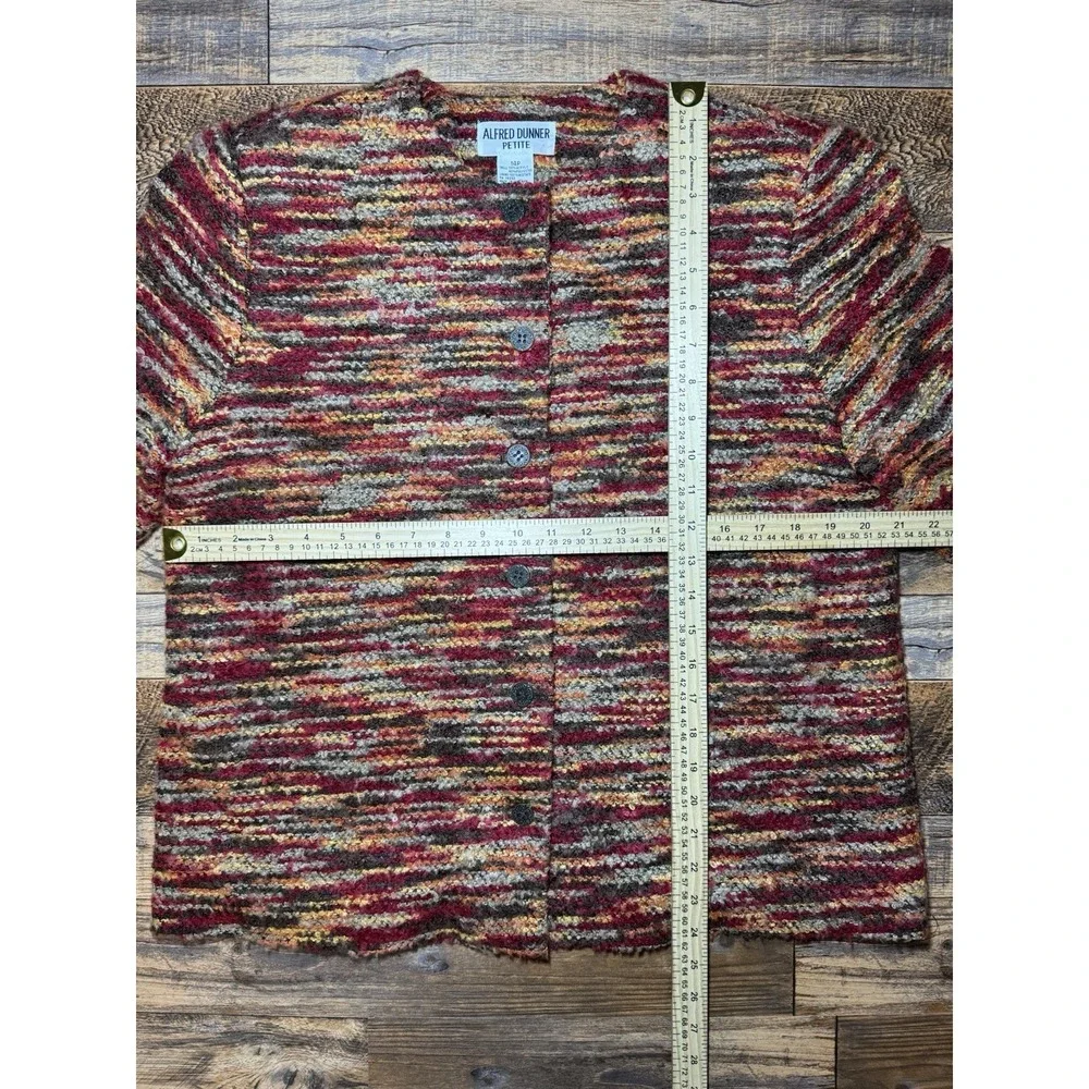 Vintage Alfred‎ Dunner Tweed Blazer Womens Size 14 Petite Excellent Condition